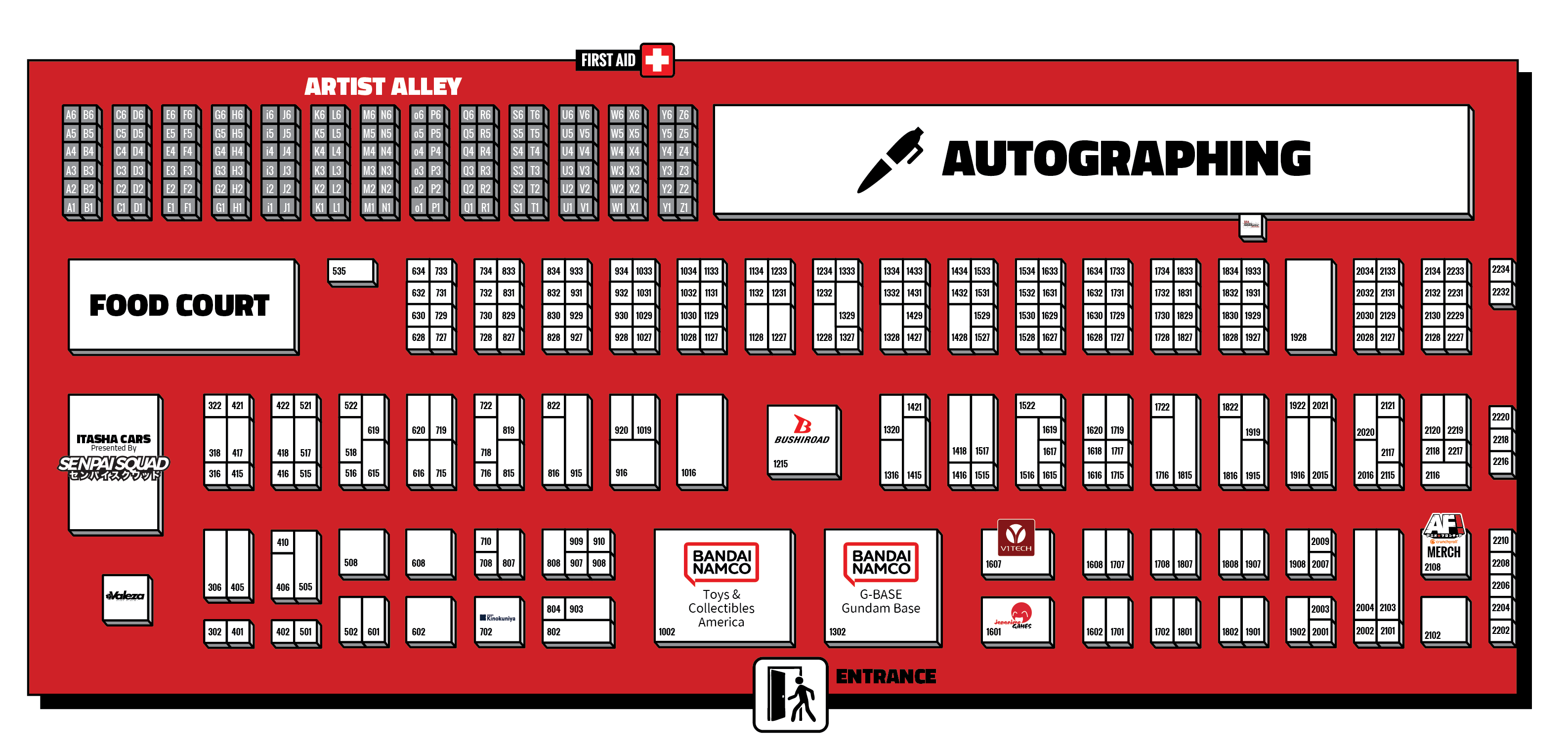 Af Exhibit Hall Map 2022 1 - Anime Frontier In Fort Worth, Texas