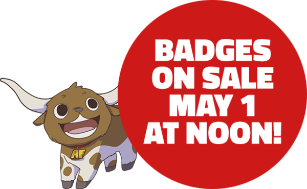 Badges on sale May 1st at 12:00pm CT!
