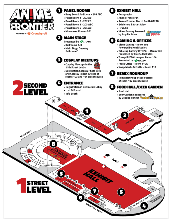 Anime Frontier 2025 - Convention Center Map