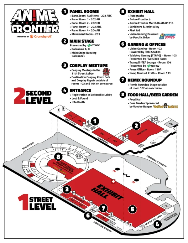 Anime Frontier 2025 - Convention Center Map